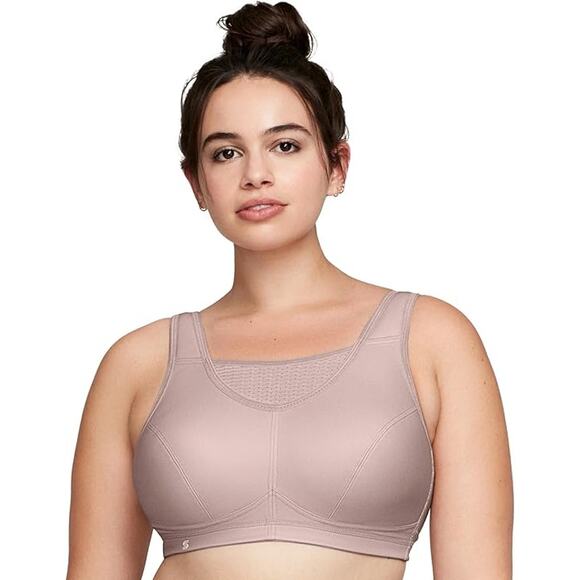 Glamorise Womens 44C Pink No-Bounce Camisole Wirefree Full Coverage Sports Bra - Picture 2 of 6